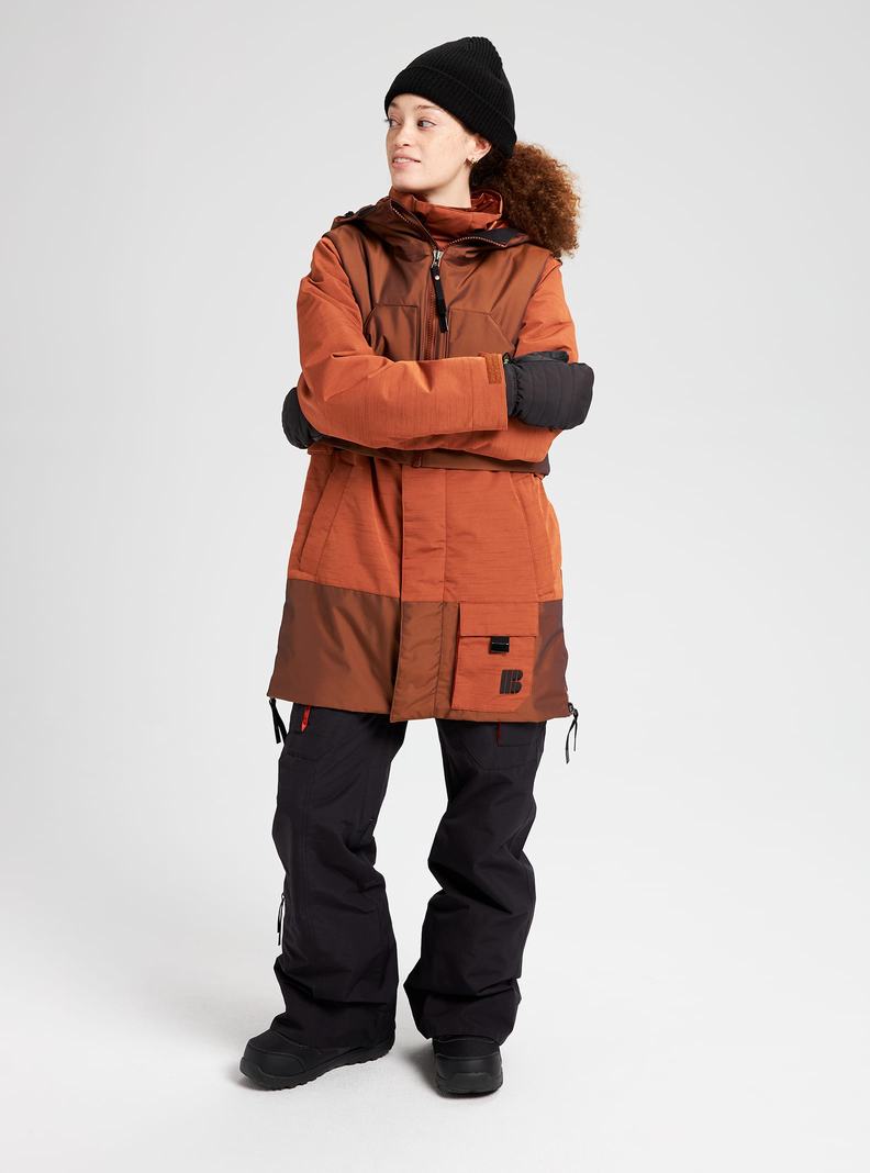 Veste Snowboard Burton Amora Parka Femme Marron | 295168-UCN