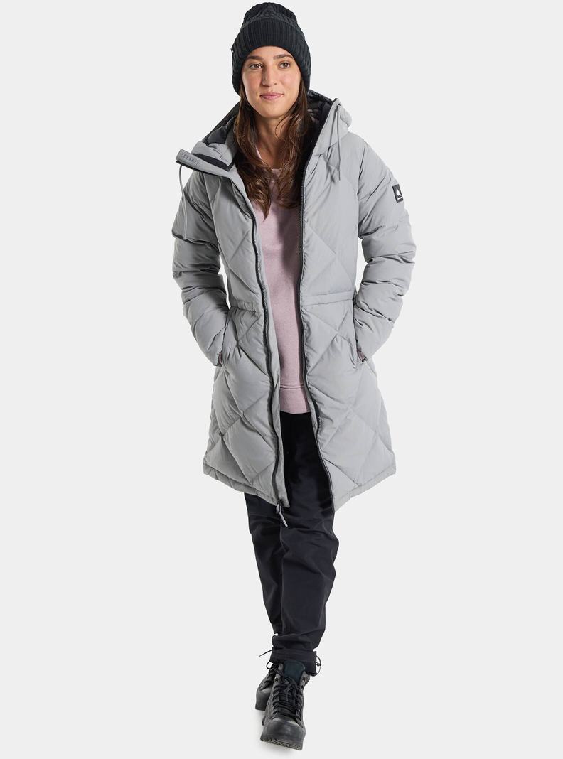 Veste Snowboard Burton Chescott Down Femme Grise | 413658-SWR
