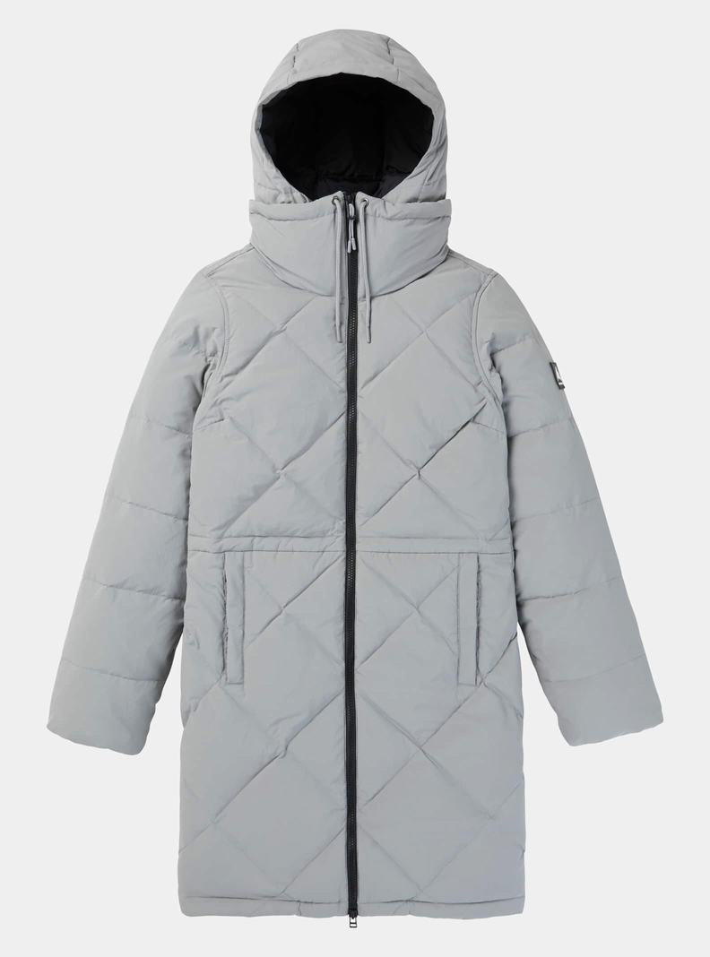 Veste Snowboard Burton Chescott Down Femme Grise | 413658-SWR