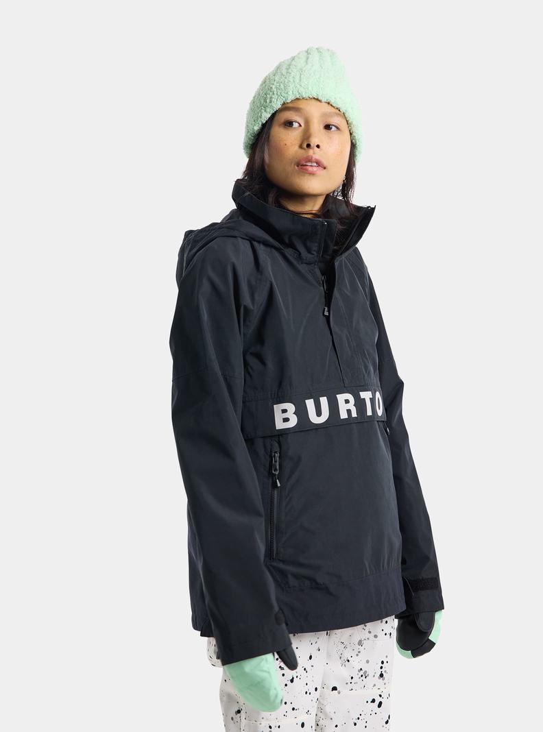 Veste Snowboard Burton Frostner 2L Anorak Femme Noir Blanche | 165342-GPK