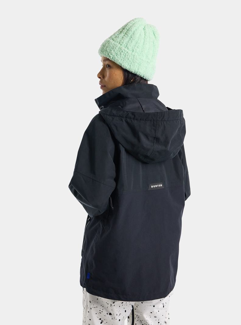 Veste Snowboard Burton Frostner 2L Anorak Femme Noir Blanche | 165342-GPK