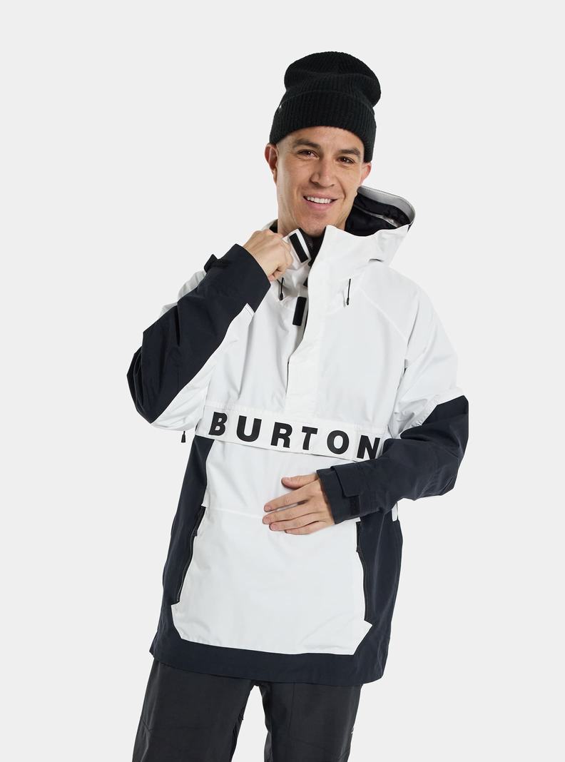 Veste Snowboard Burton Frostner 2L Anorak Homme Blanche Noir | 754189-MCI