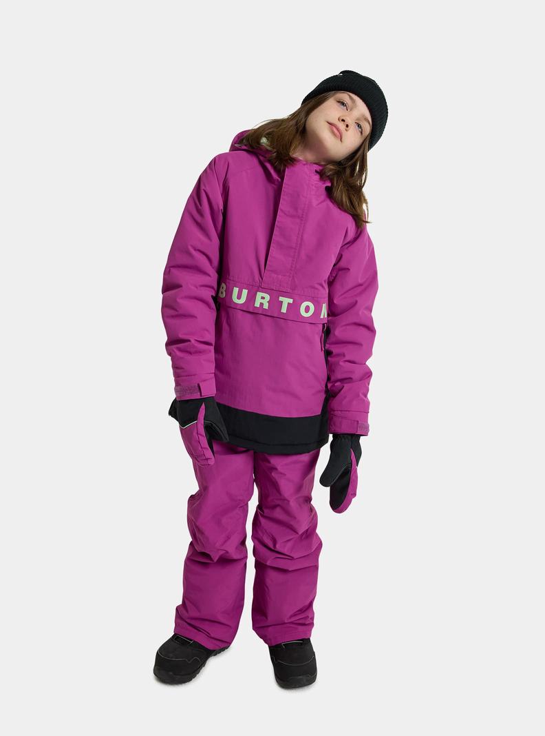 Veste Snowboard Burton Frostner 2L Anorak Enfant Violette Noir | 785123-NBU