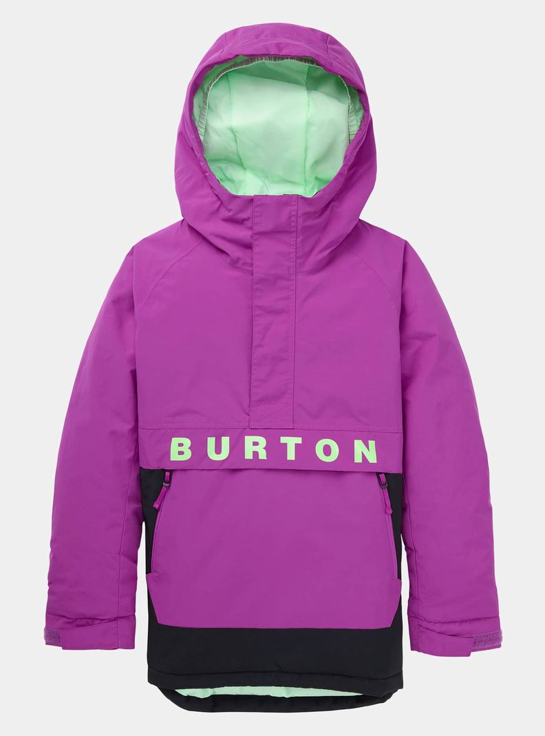 Veste Snowboard Burton Frostner 2L Anorak Enfant Violette Noir | 785123-NBU