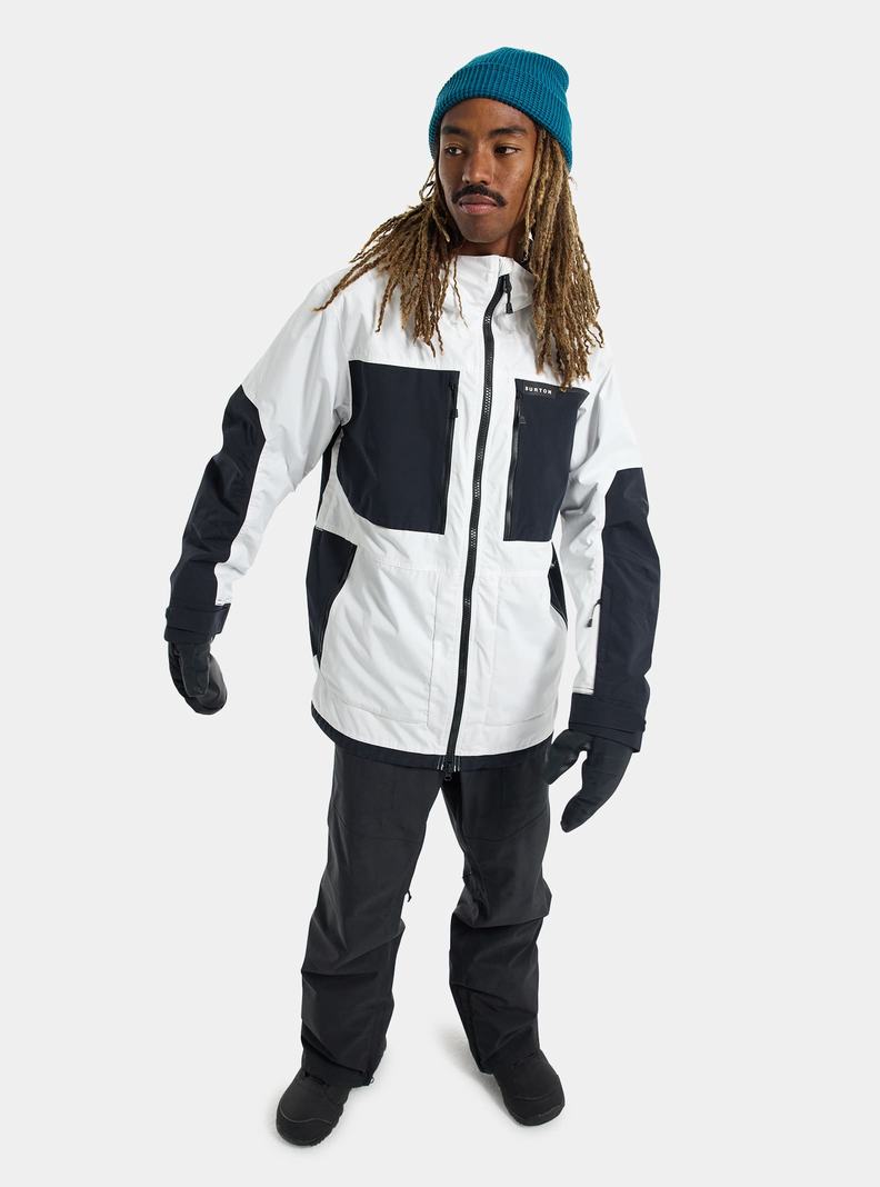 Veste Snowboard Burton Frostner 2L Homme Blanche Noir | 679825-PMT