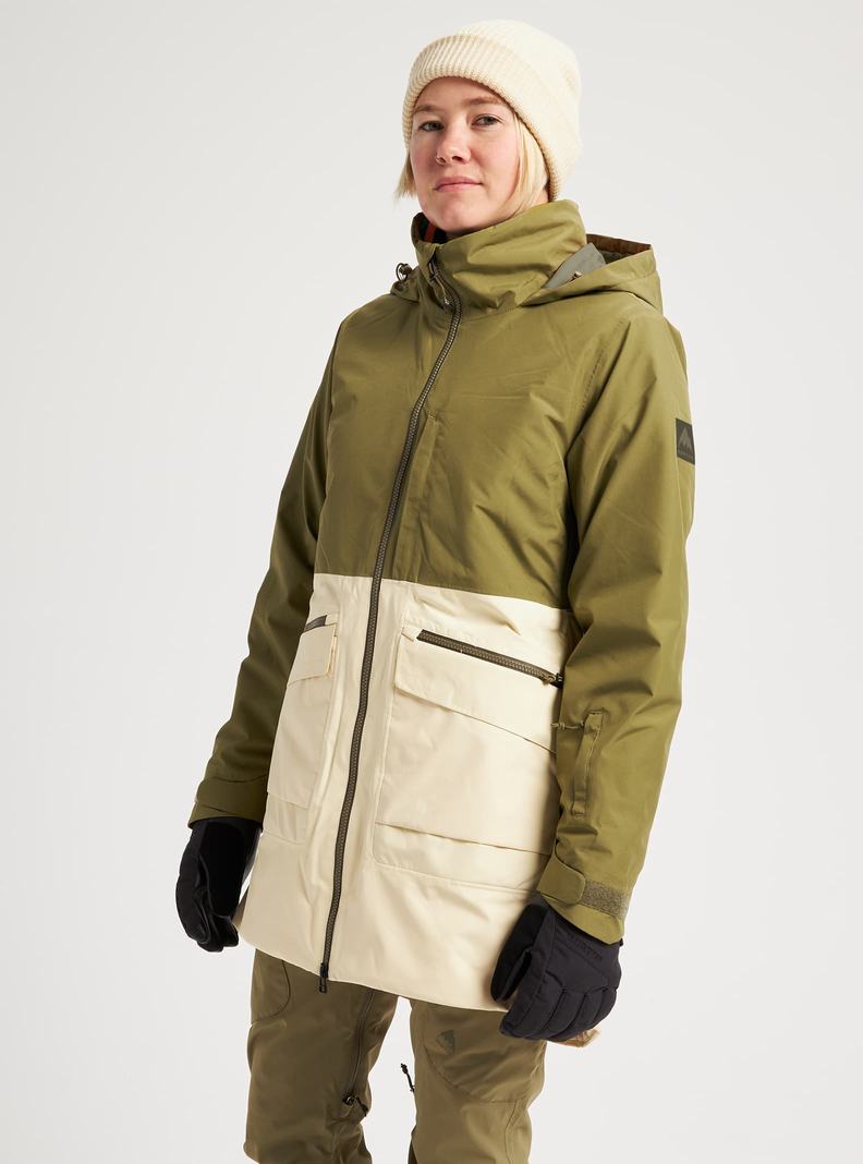 Veste Snowboard Burton GORE-TEX Treeline Femme Vert Olive | 184739-LXF