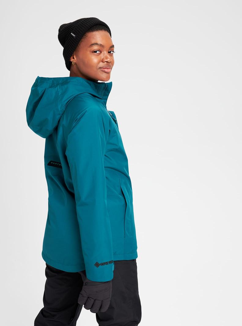 Veste Snowboard Burton GORE‑TEX Powline Shell Femme Bleu | 109746-KXZ