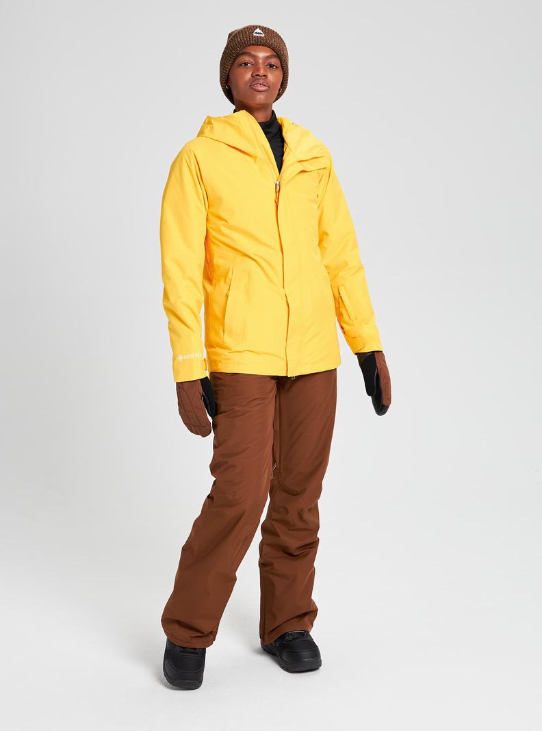 Veste Snowboard Burton GORE‑TEX Powline Shell Femme Jaune | 125394-HRJ