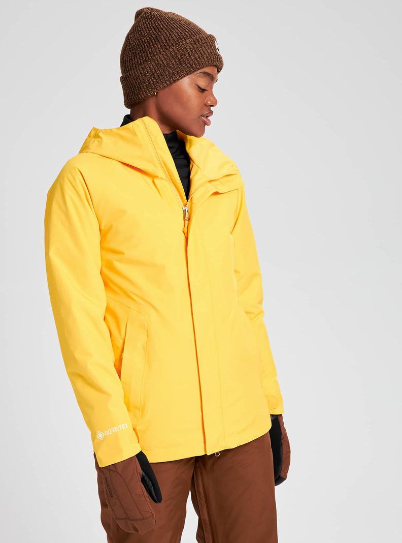 Veste Snowboard Burton GORE‑TEX Powline Shell Femme Jaune | 125394-HRJ