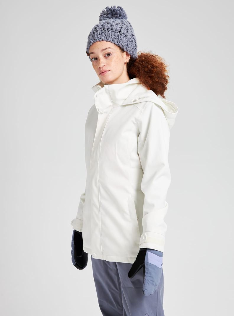 Veste Snowboard Burton Jet Set Femme Blanche | 164829-NVE