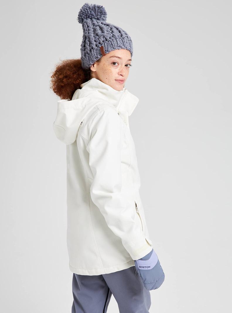 Veste Snowboard Burton Jet Set Femme Blanche | 164829-NVE