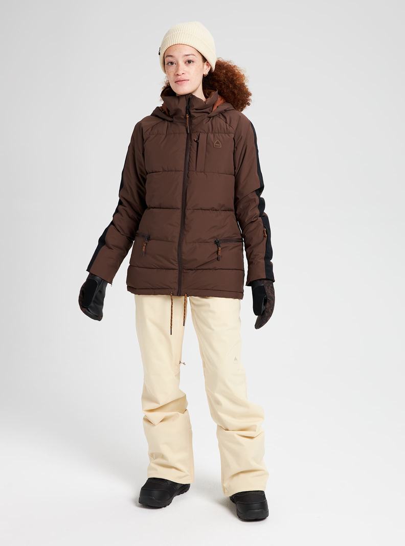 Veste Snowboard Burton Keelan Femme Marron | 326178-TYF