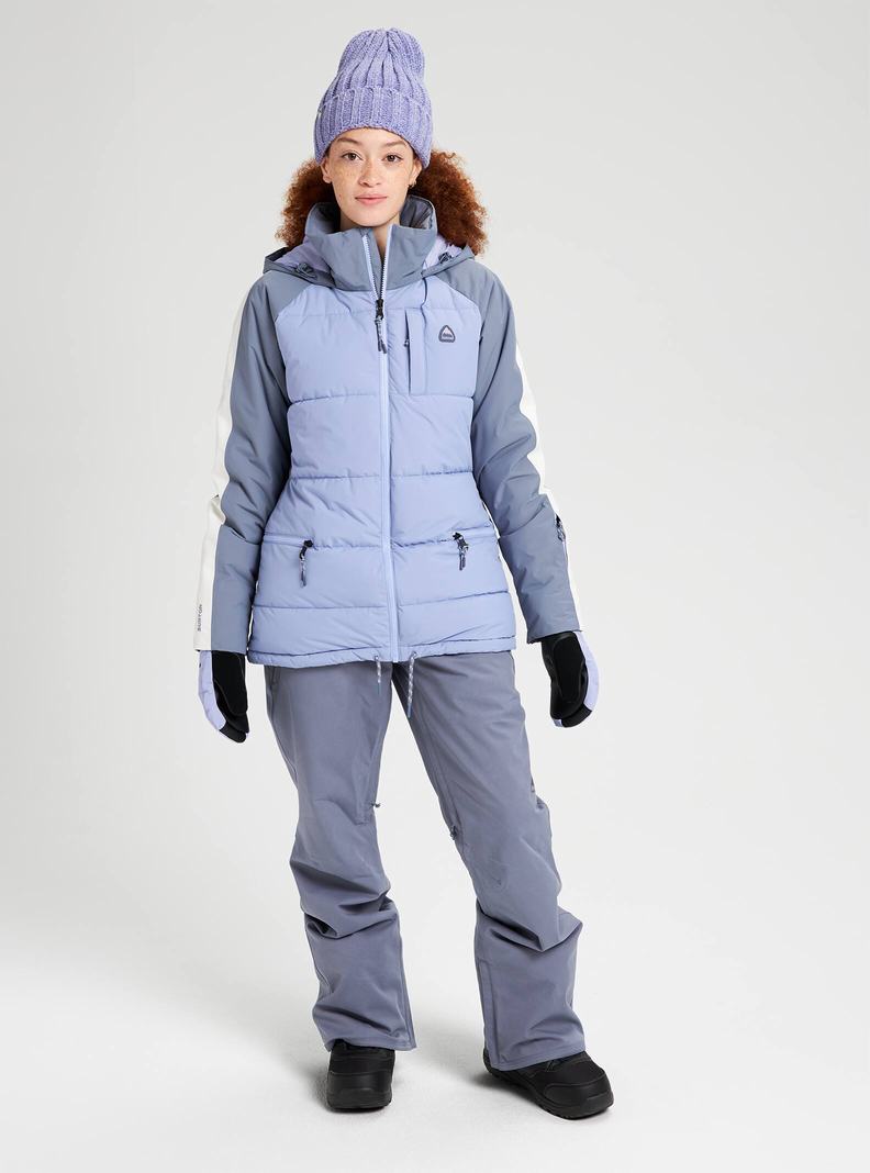 Veste Snowboard Burton Keelan Femme Violette Grise | 647901-FTC