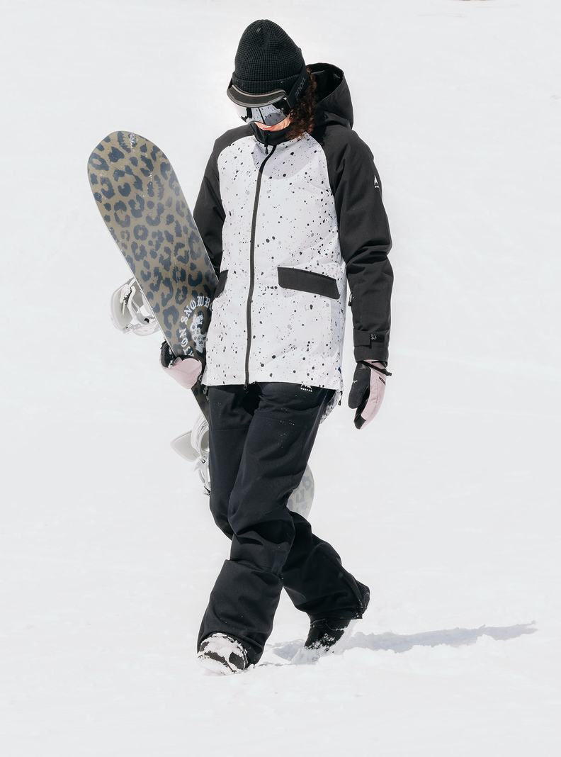 Veste Snowboard Burton Lalik 2L Femme Blanche Noir | 580426-VRH