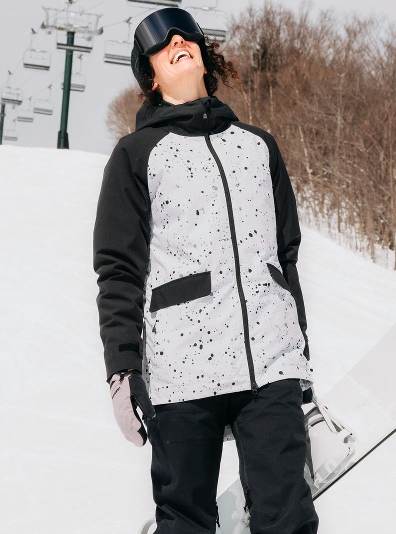 Veste Snowboard Burton Lalik 2L Femme Blanche Noir | 580426-VRH