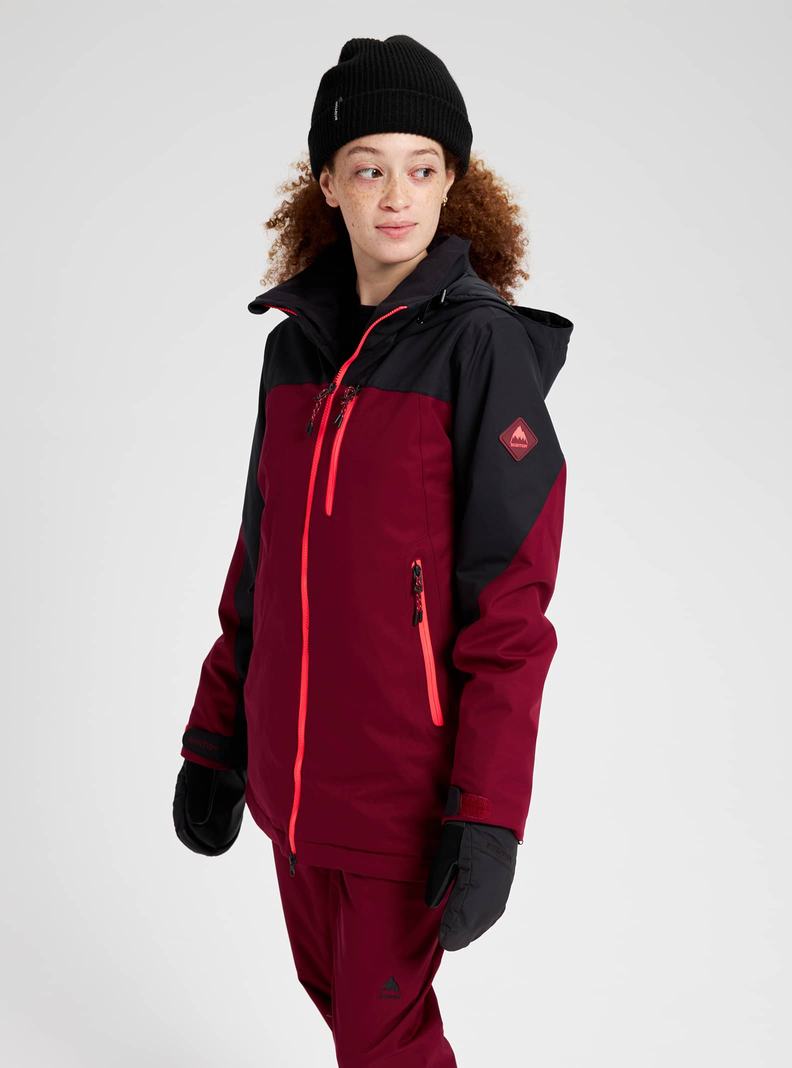 Veste Snowboard Burton Lelah Femme Noir Bordeaux | 765238-JSU