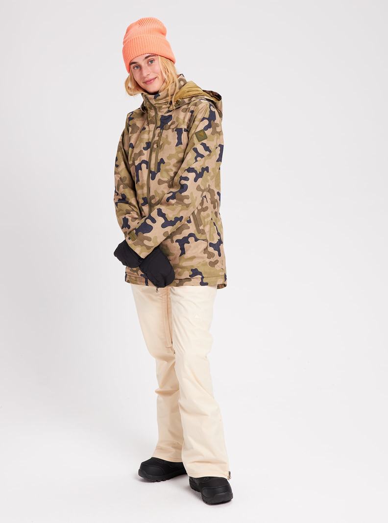 Veste Snowboard Burton Lelah Femme Vert Olive Camouflage | 076215-RTB