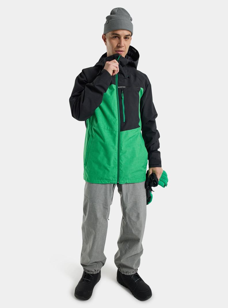 Veste Snowboard Burton Lodgepole 2L Homme Noir Vert | 091364-QJM