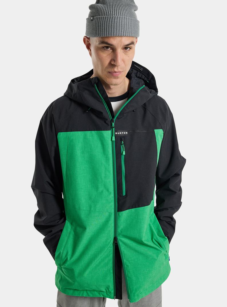 Veste Snowboard Burton Lodgepole 2L Homme Noir Vert | 091364-QJM