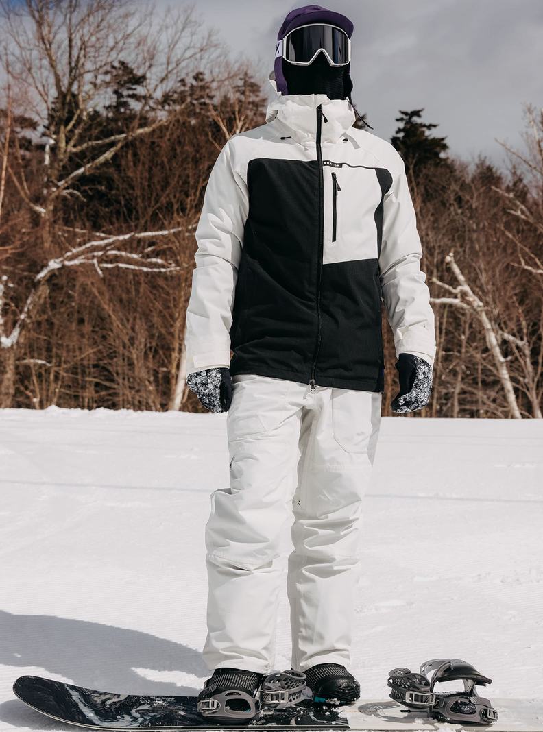 Veste Snowboard Burton Lodgepole 2L Homme Blanche Noir | 305247-QEC