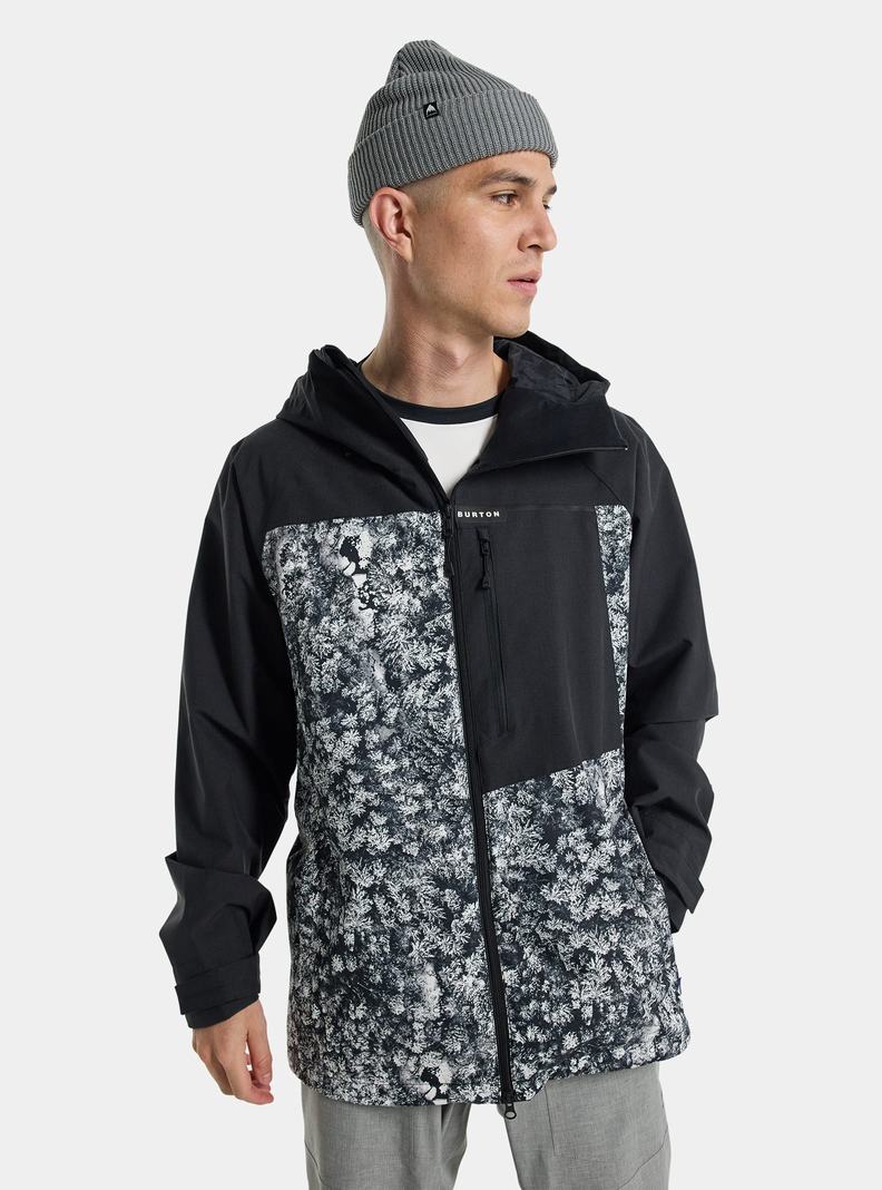 Veste Snowboard Burton Lodgepole 2L Homme Noir Vert Foncé | 512930-TKE