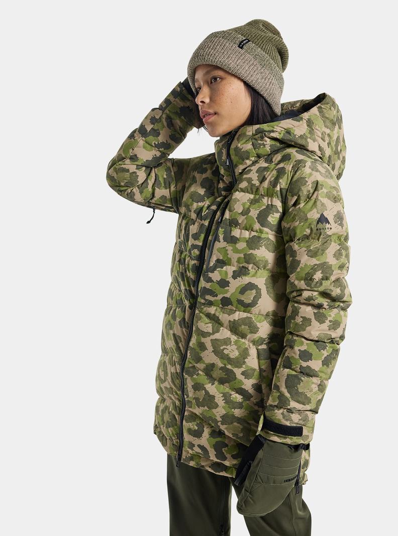 Veste Snowboard Burton Loyil Down Femme Vert Camouflage | 258460-GHW