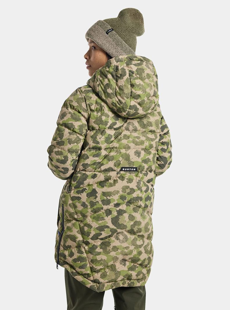 Veste Snowboard Burton Loyil Down Femme Vert Camouflage | 258460-GHW