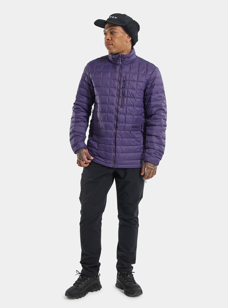 Veste Snowboard Burton Mid-Heat Down Homme Violette | 183947-PAK