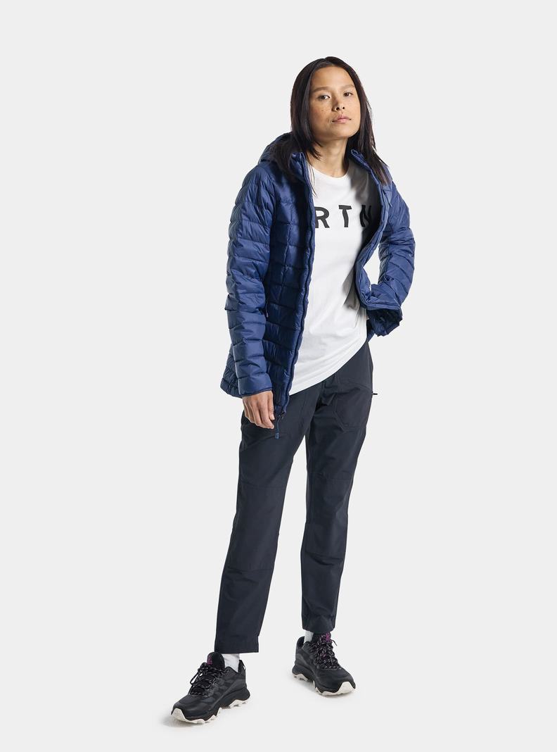 Veste Snowboard Burton Mid-Heat Encapuchonné Down Insulated Femme Bleu | 054286-XFP