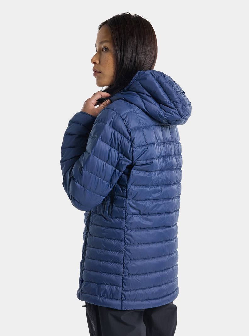 Veste Snowboard Burton Mid-Heat Encapuchonné Down Insulated Femme Bleu | 054286-XFP