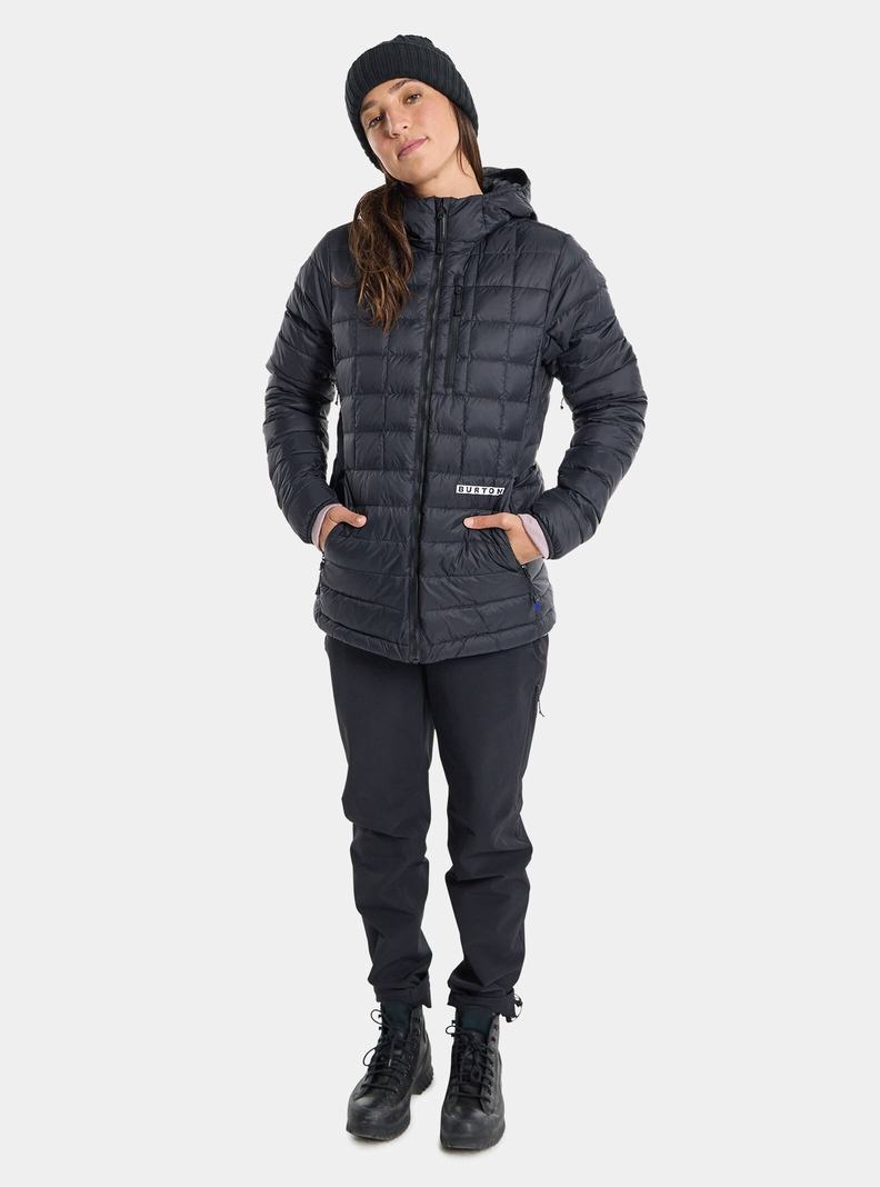 Veste Snowboard Burton Mid-Heat Encapuchonné Down Insulated Femme Noir | 250716-JRN