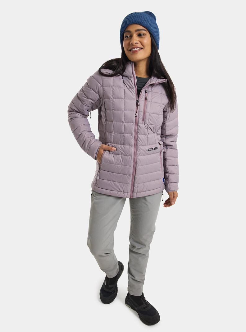 Veste Snowboard Burton Mid-Heat Encapuchonné Down Insulated Femme Lavande | 396217-FGI