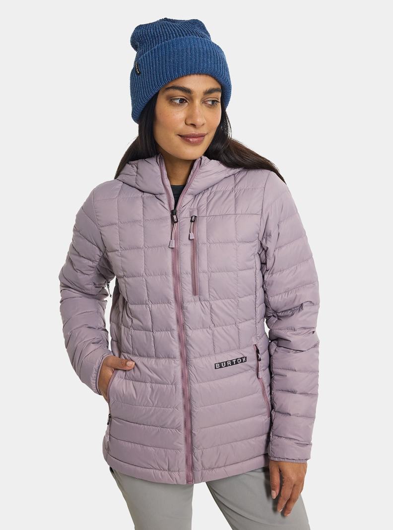 Veste Snowboard Burton Mid-Heat Encapuchonné Down Insulated Femme Lavande | 396217-FGI
