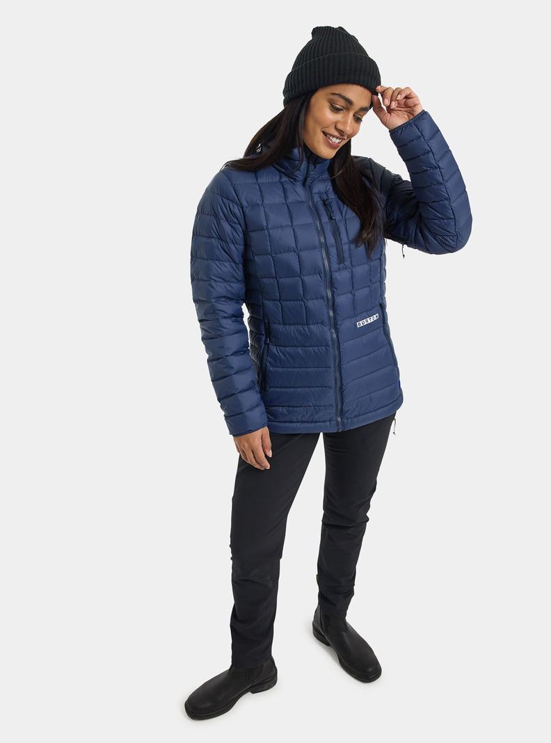 Veste Snowboard Burton Mid-Heat Insulated Down Femme Bleu | 546012-BEV
