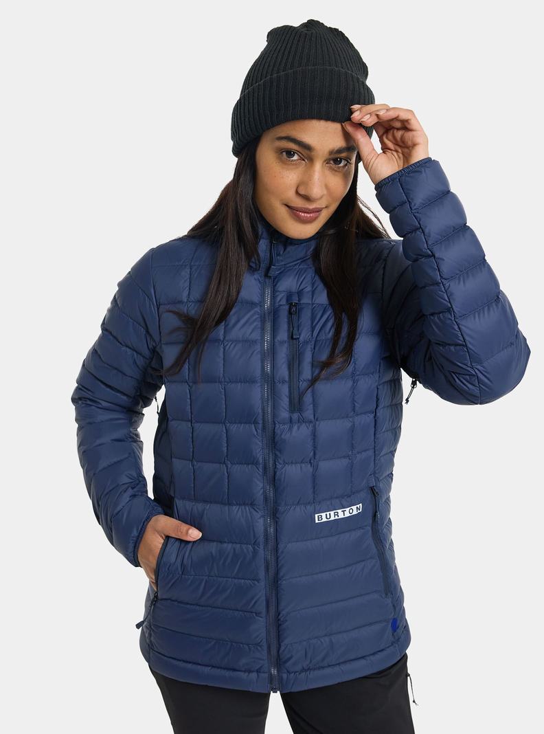 Veste Snowboard Burton Mid-Heat Insulated Down Femme Bleu | 546012-BEV