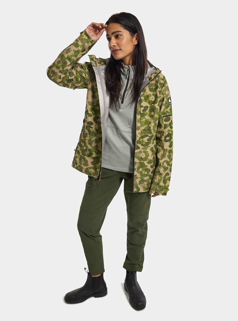 Veste Snowboard Burton Multipath GORE-TEX 2L Femme Vert Camouflage | 251397-SQB