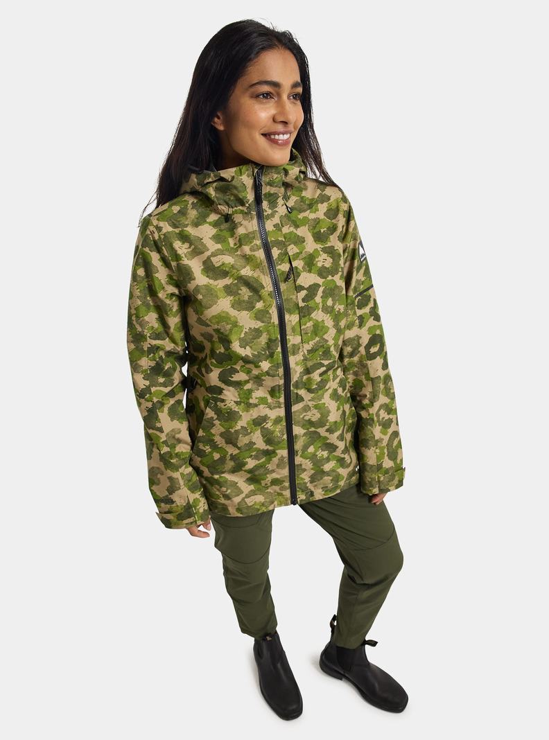 Veste Snowboard Burton Multipath GORE-TEX 2L Femme Vert Camouflage | 251397-SQB