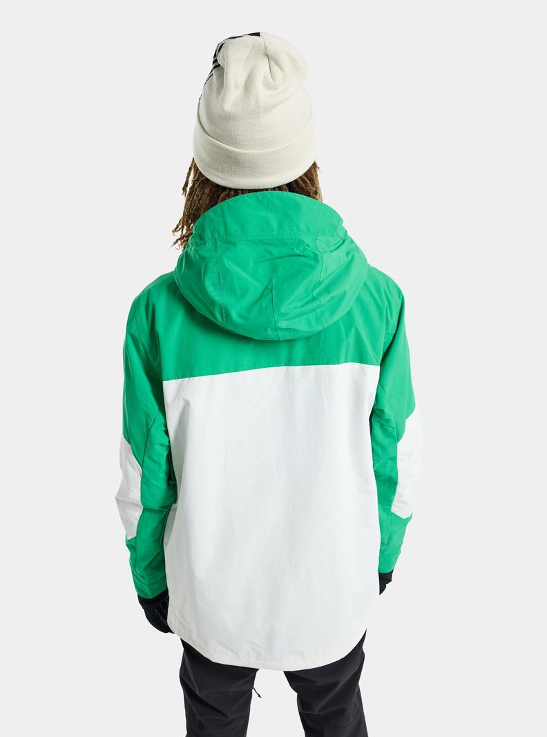 Veste Snowboard Burton Peasy 2L Homme Vert Blanche | 931784-DJR