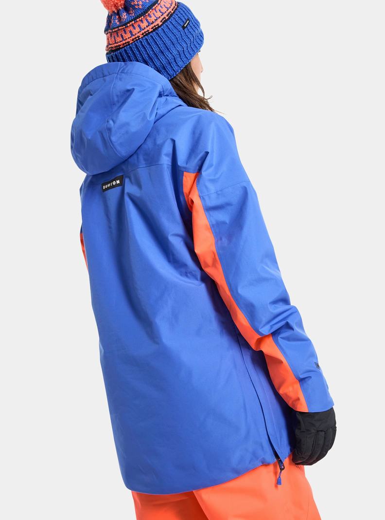 Veste Snowboard Burton Pillowline GORE-TEX 2L Anorak Femme Bleu Orange | 035647-MPC