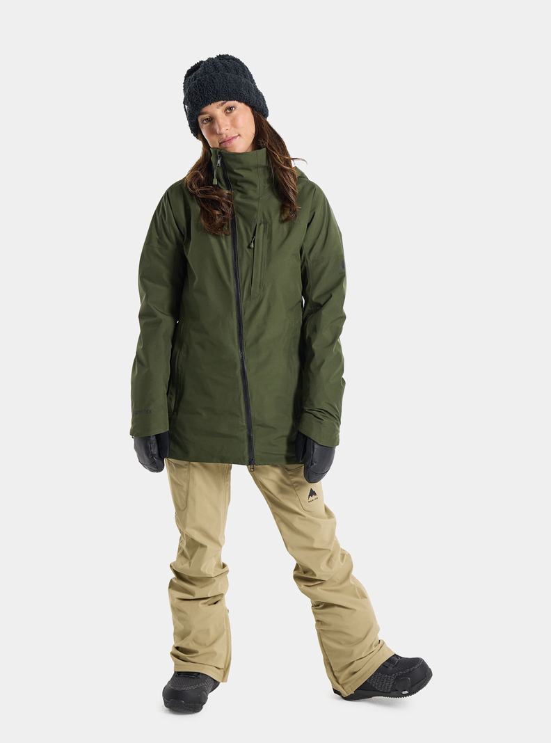Veste Snowboard Burton Pillowline GORE-TEX 2L Femme Vert Foncé | 047218-PDJ
