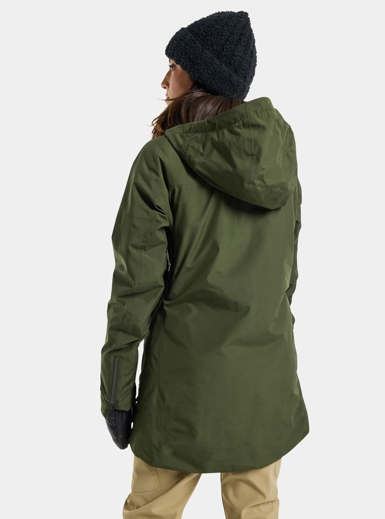 Veste Snowboard Burton Pillowline GORE-TEX 2L Femme Vert Foncé | 047218-PDJ
