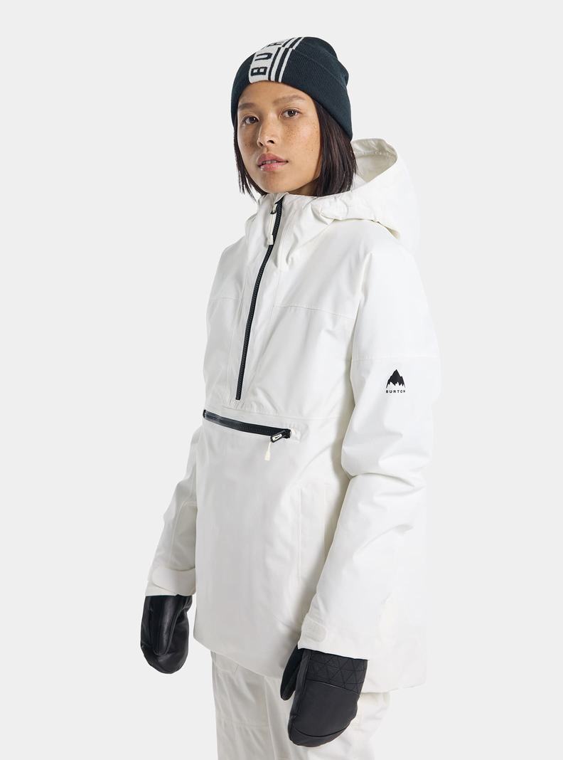 Veste Snowboard Burton Pillowline GORE-TEX 2L Anorak Femme Blanche | 674508-FTM