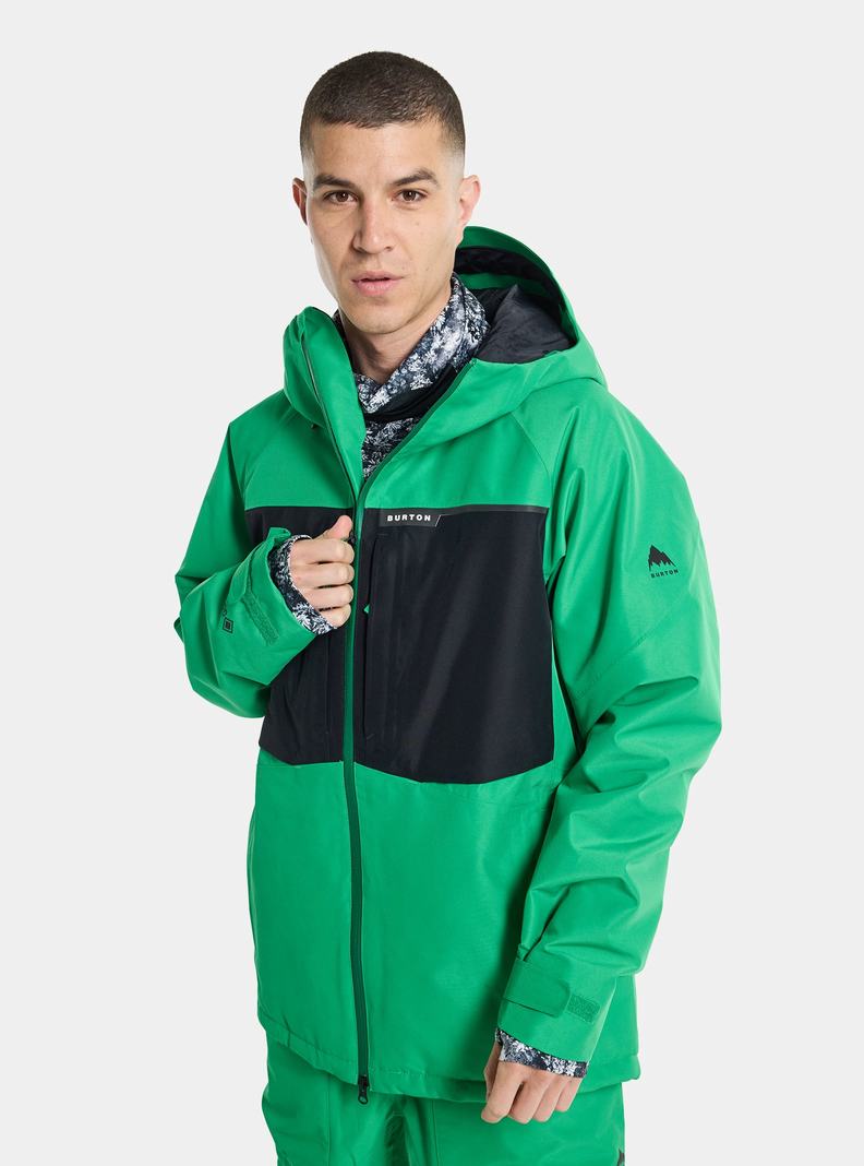 Veste Snowboard Burton Pillowline GORE‑TEX 2L Homme Vert Noir | 614358-ICE