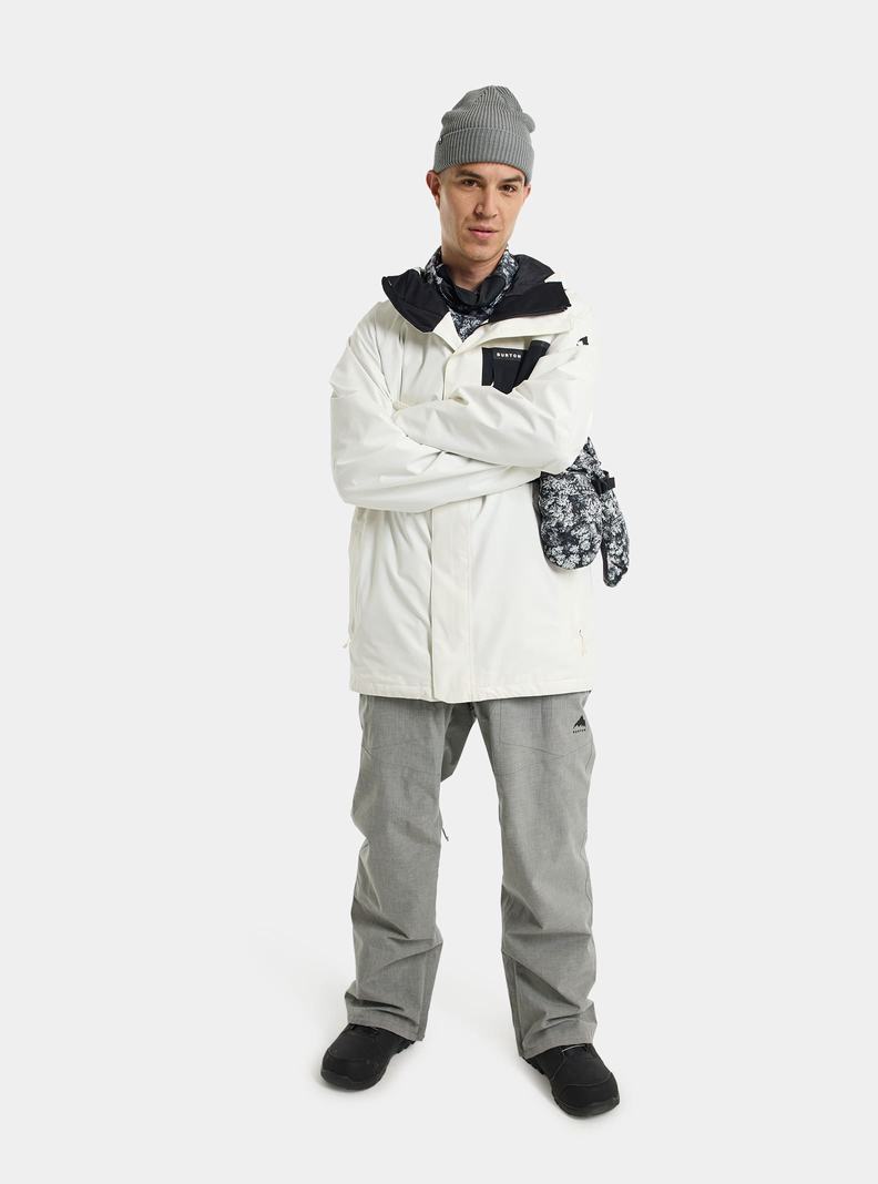 Veste Snowboard Burton Powline GORE-TEX 2L Homme Blanche Noir | 316297-GLM