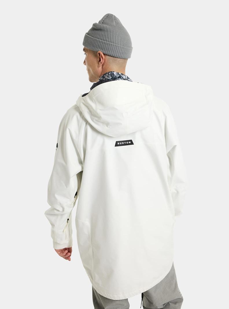 Veste Snowboard Burton Powline GORE-TEX 2L Homme Blanche Noir | 316297-GLM