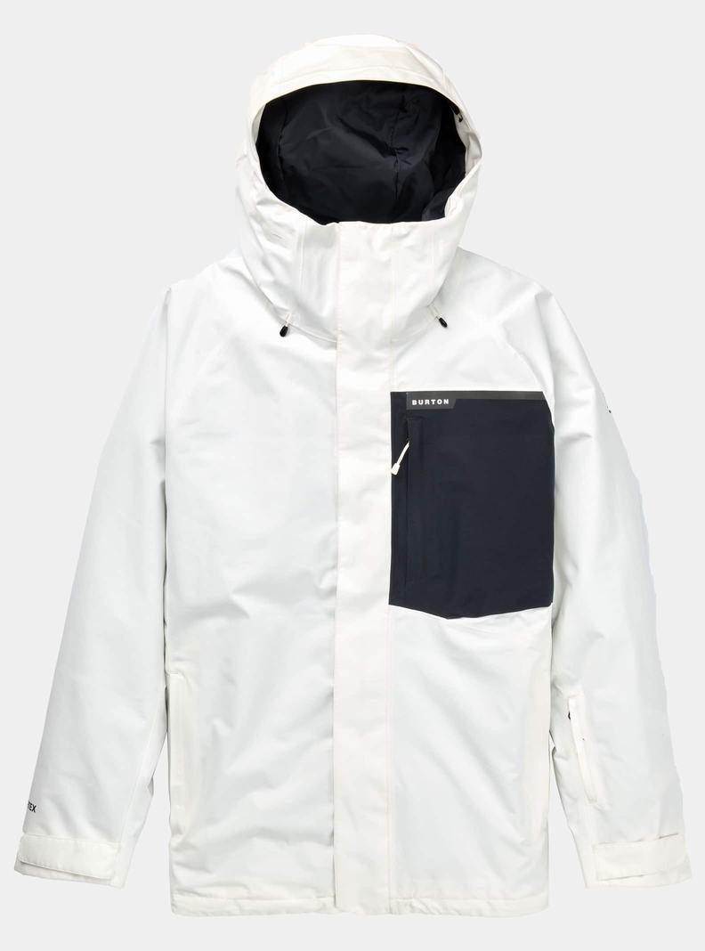 Veste Snowboard Burton Powline GORE-TEX 2L Homme Blanche Noir | 316297-GLM