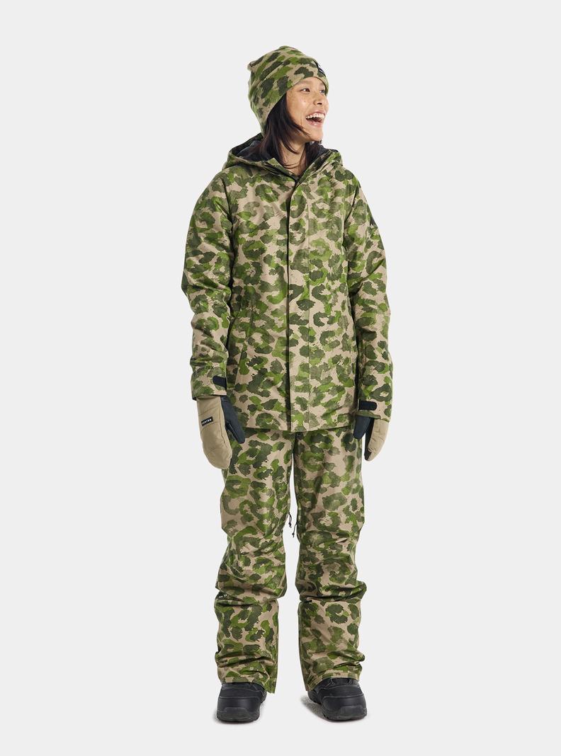 Veste Snowboard Burton Powline GORE‑TEX 2L Insulated Femme Vert Camouflage | 649027-LCK