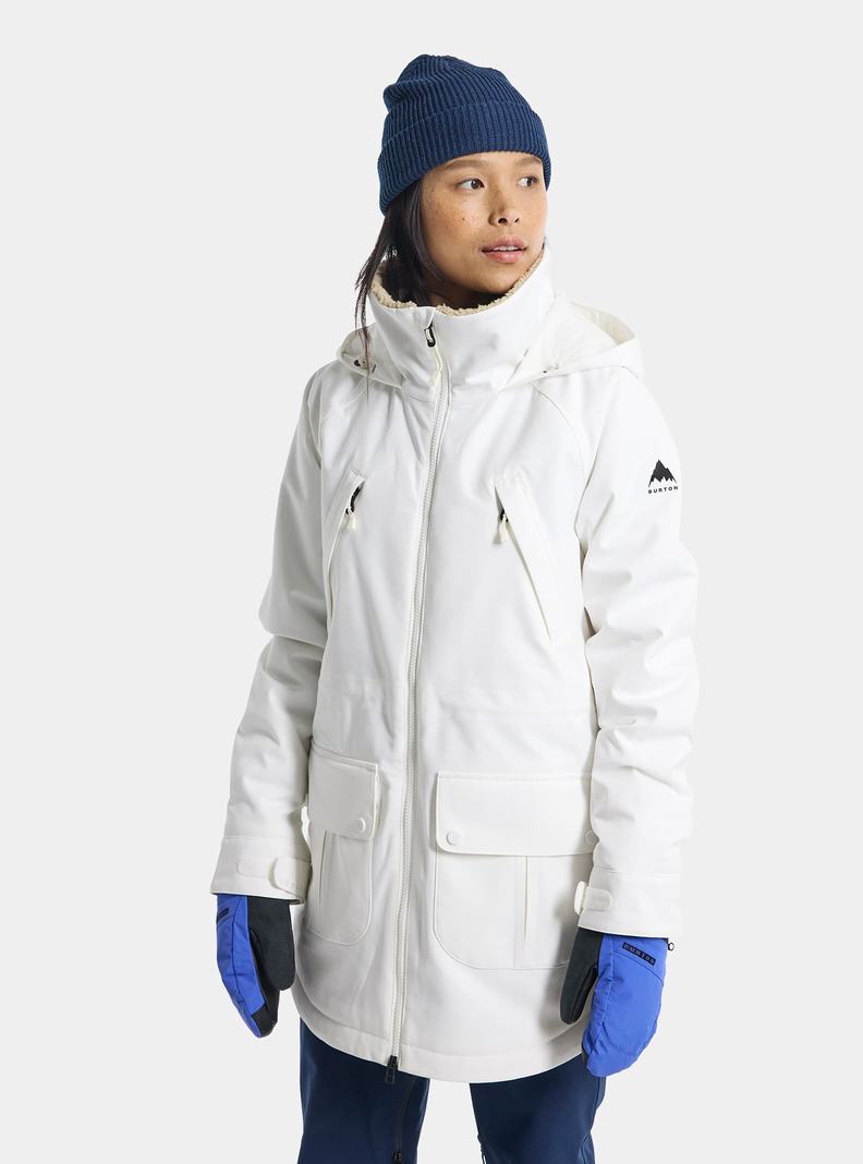 Veste Snowboard Burton Prowess Femme Blanche | 162073-SOE