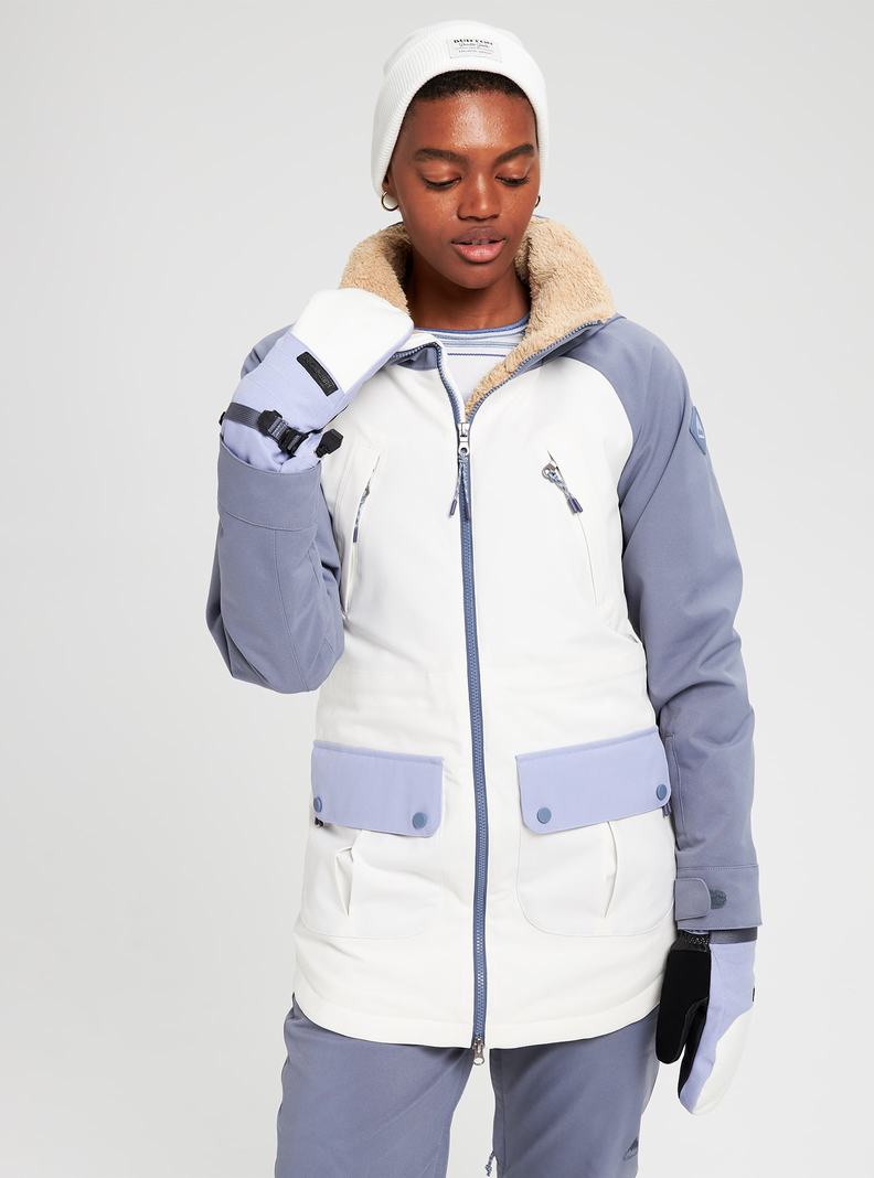 Veste Snowboard Burton Prowess Femme Grise Blanche Violette | 516743-RLI