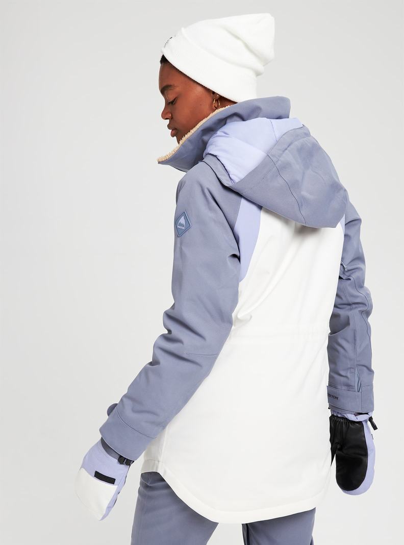 Veste Snowboard Burton Prowess Femme Grise Blanche Violette | 516743-RLI